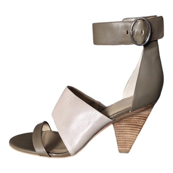 Belle Sigerson Morrison Atmosphere Earth Leather Heels Taupe Tan Size 11 - Picture 1 of 16